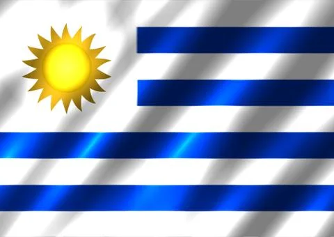 Uruguay flag background Stock Illustration