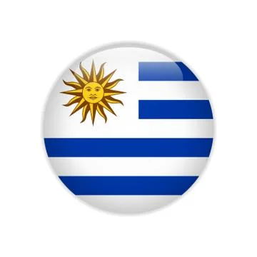 Uruguay flag on button Stock-Illustration