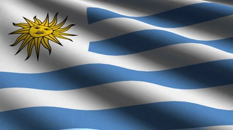 Uruguay flag close up Stock Footage 925118