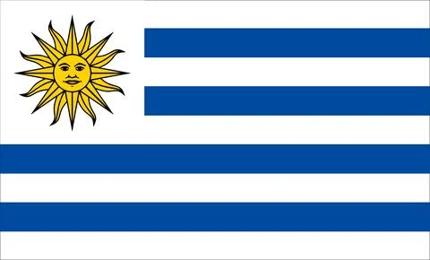 Uruguay Flag Design Stock Illustration