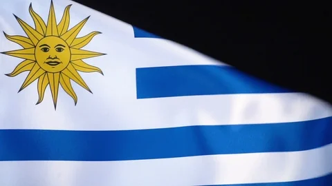 Uruguay Flag Flapping Video stock 118966608