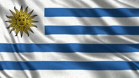 Uruguay Flag Stock Footage 92648725