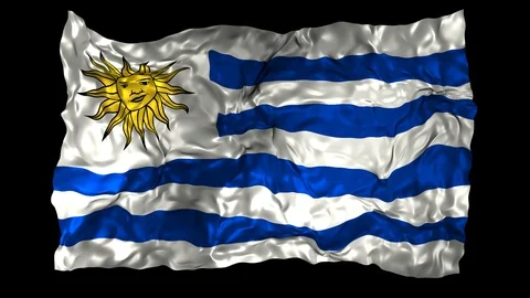 Uruguay flag Stock Footage 110867386