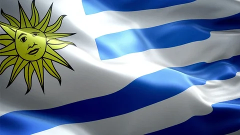 Uruguay Flag Stock Footage 116406792