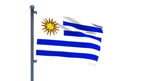 Uruguay Flag Video stock 150542315