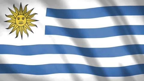 Uruguay Flag  Stock Footage 188181142