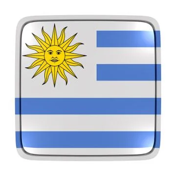 Uruguay flag icon Stock Illustration