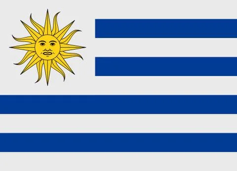 Uruguay flag Stock Illustration