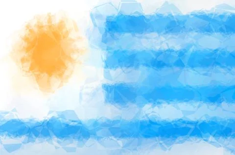 Uruguay flag Stock Illustration