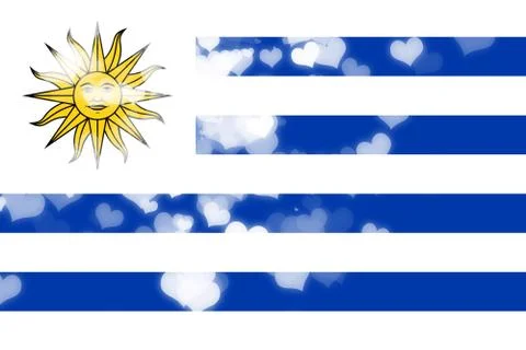 Uruguay flag Stock Illustration
