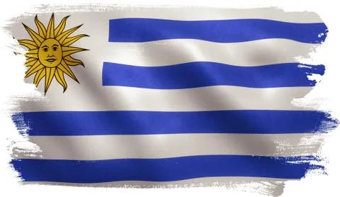 Uruguay FLag Stock Illustration