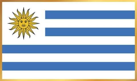 Uruguay Flag Illustration Stock Illustration