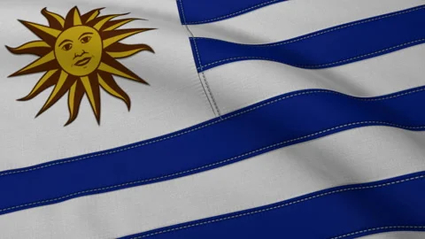 Uruguay Flag Loop Video stock 241223085