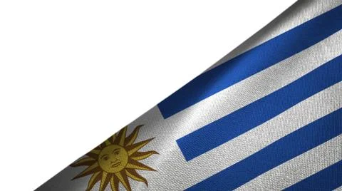 Uruguay flag right side with blank copy space Stock Illustration