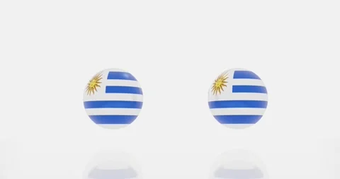 Uruguay flag symbol Stock Footage 194130627
