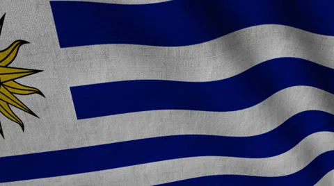 Uruguay Flag transition LtoR with Alpha/Matte Stock Footage 33888210