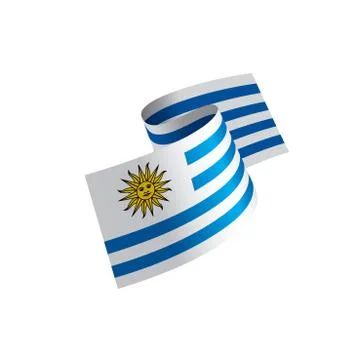 Uruguay flag, vector illustration Stock Illustration
