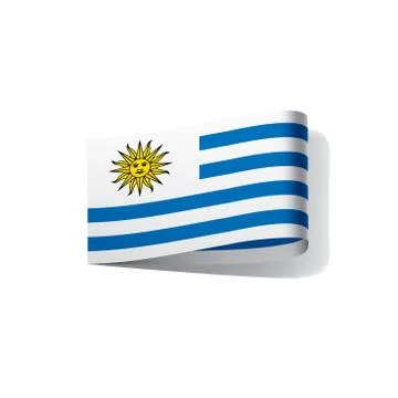 Uruguay flag, vector illustration Stock Illustration