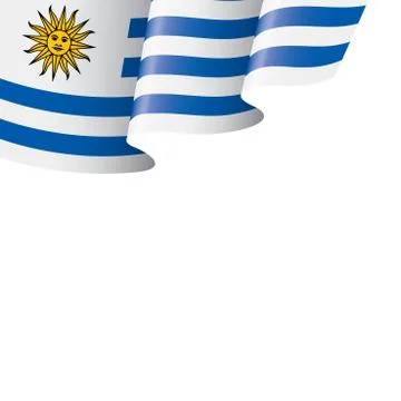 Uruguay flag, vector illustration on a white background. Stock Illustration