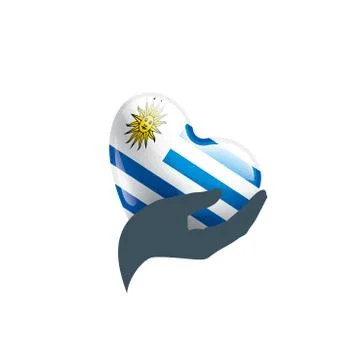 Uruguay flag, vector illustration on a white background. Stock Illustration