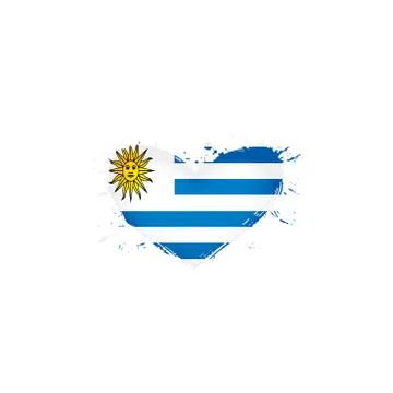 Uruguay flag, vector illustration on a white background. Stock Illustration
