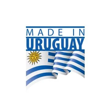 Uruguay flag, vector illustration on a white background. Stock Illustration