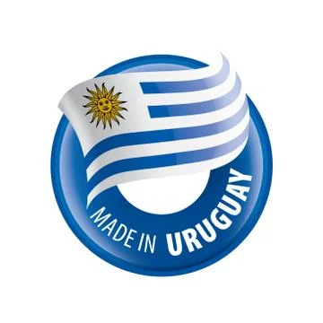 Uruguay flag, vector illustration on a white background. Stock Illustration