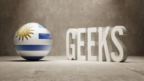 Uruguay. Geeks  Concept. イラスト素材