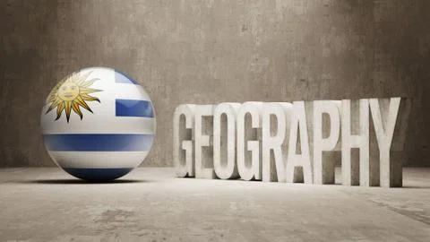 Uruguay. Geography  Concept. Stock Illustration