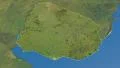 Uruguay, glide over the map, outlined 4k or 4k+ Resolution