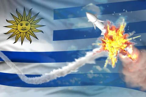 Uruguay intercepted supersonic missile Stock Illustration