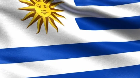 Uruguay Looping Flag 4K Stock Footage 107225870