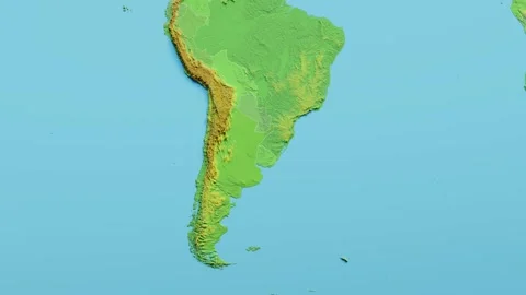 Uruguay Map 3D animated with Borders Stock-Footage 348576888