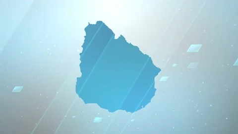 Uruguay Map Background Stock Footage 197957752