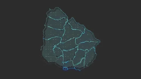 Uruguay map Stock Footage 169458905
