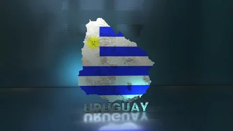 Uruguay Map 库存影片 283072309