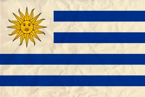 Uruguay  paper flag Stock Illustration