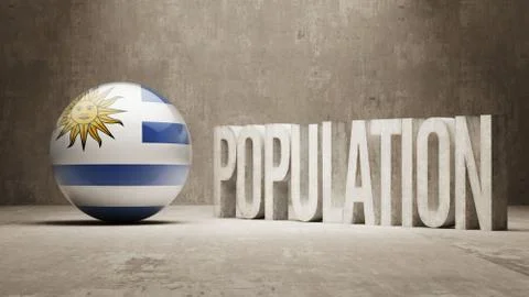 Uruguay. Population Concept. Stock Illustration
