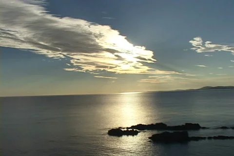 Uruguay-Punta-Del-Este-Sunset-Ocean-Horizon Video stock 634273