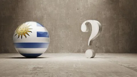 Uruguay. Question Mark Concept. Stock Illustration
