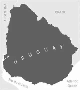 Uruguay region map Stock Illustration
