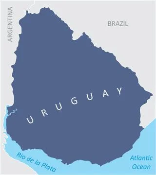 Uruguay region map Stock Illustration