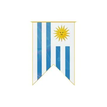 Uruguay ribbon flag 스톡 일러스트