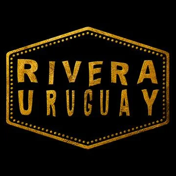Uruguay Rivera Seal Map Design Stock Illustration