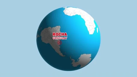 URUGUAY ROCHA ZOOM IN FROM SPACE Stock Footage 177559606