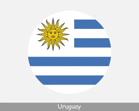 Uruguay Round Flag Stock Illustration
