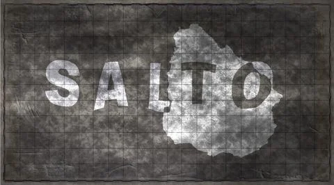 Uruguay Salto Typography Map Stock Illustration