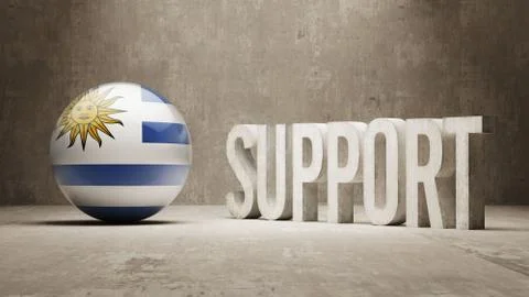 Uruguay. Support Concept. Stock Illustration