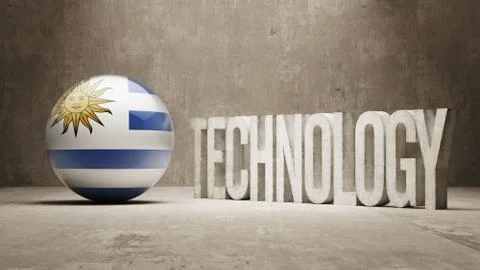Uruguay. Technology Concept. Stock Illustration