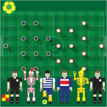 Uruguay vs costa rica Stock-Illustration